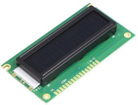 NPC1602WRP-FWA-I, Дисплей: LCD, алфавитно-цифровой, STN Negative, 16x2, LED, PIN: 16