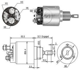 ZM475, ZM475 Реле втягивающее