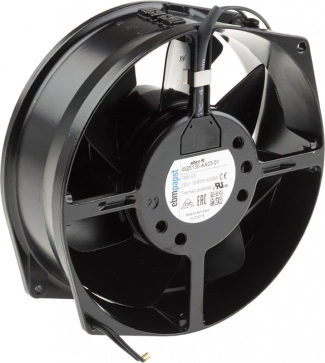 W2S130-AA03-01, W2S130 Series Axial Fan, 230 V ac, AC Operation, 340m³/h, 39W, 310mA Max, 150 x 55mm W2S130-AA03-01, W2S130 Series Axial Fan, 230 V ac, AC Operation, 340m³/h, 39W, 310mA Max, 150 x 55mm