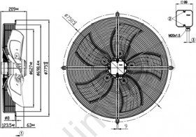 Вентилятор Ebmpapst S6D630-8317073684 400V 710W 1.34A