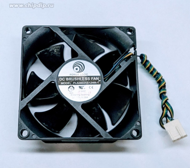 Вентилятор GlacialTech PLA08025S12HH-1-LV 80x25 4pin 12V 0.50A круг/квадрат