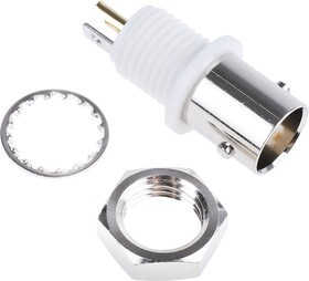 5-1634504-2, Разъем РЧ / Коаксиальный, BNC Коаксиальный, Прямое Гнездо с Гайкой, Пайка, 75 Ом