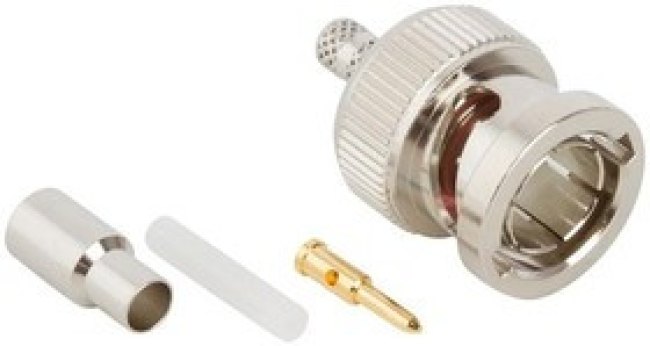 112644, RF Connectors / Coaxial Connectors BNC CRIMP PLUG 179/U DB 75 OHM-BR