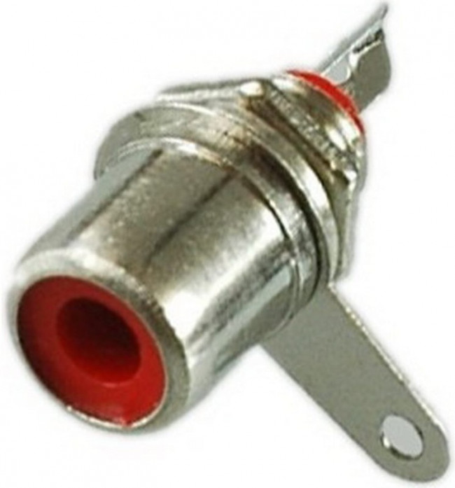PL2169, Разъем RCA гнездо металл на корпус, красный, Pro Legend