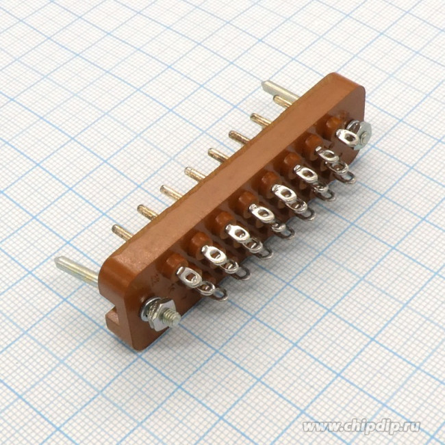 РП10-22 Л вилка, Соединитель низкочастотный, прямоугольный, внутреннего монтажа, год 91