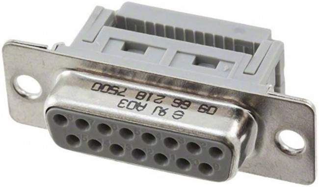 09662187500, D-Sub Standard Connectors 15P FEMALE IDC METAL SHELL