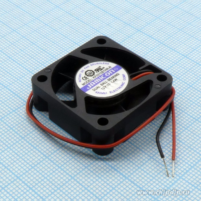 KF0310B1HR-R, (30*30*10 12V провод), Вентилятор 12В 30х30х10мм подшипник качения