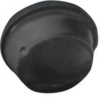 461241, Резиновая прокладка / ножка, Клейкий, 1.9 мм, 19 мм, Cylindrical, Черный