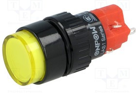 V16Y-11Z-Y, Переключатель: кнопочный, Пол: 2, SPDT, 3A/220ВAC, 2A/24ВDC, IP40