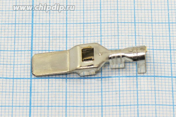 Клемма вилка, 8,0x0,8, 3-4мм2, латунь луженая