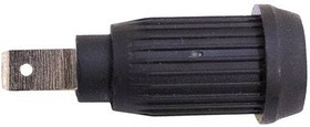 BU-31603-0, Test Plugs &amp; Test Jacks Black Pressfit Insulated Banana Jack-Spade Lug Connection