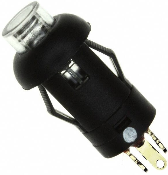 LP1OA1AR, Кнопочный переключатель, LP1 Series, 8 мм, SPST-NO, Выкл.-(Вкл.), Круглый, Прозрачный