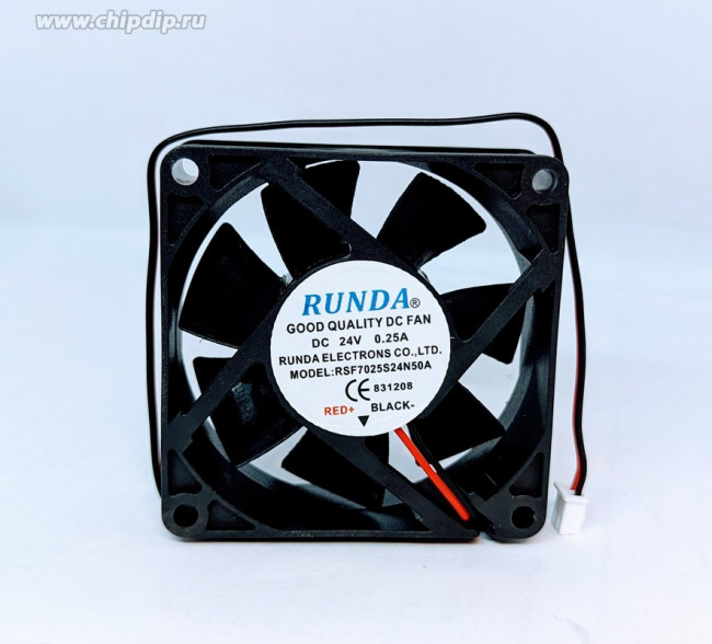 Вентилятор RUNDA RSF7025S24N50A DC 24V 0.25A 70x25 2pin