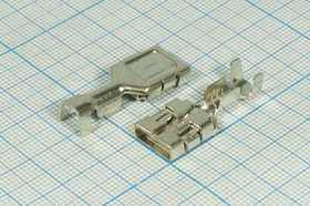 Клемма розетка, 9,5x0,8, 2,5-6мм2, латунь луженая