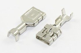 Клемма розетка, 9,5x0,8, 2,5-6мм2, латунь луженая