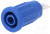 SEPB 6453 Ni / BL, Blue Female Banana Socket, 4 mm Connector, PC Pin Termination, 32A, 1000V, Nickel Plating