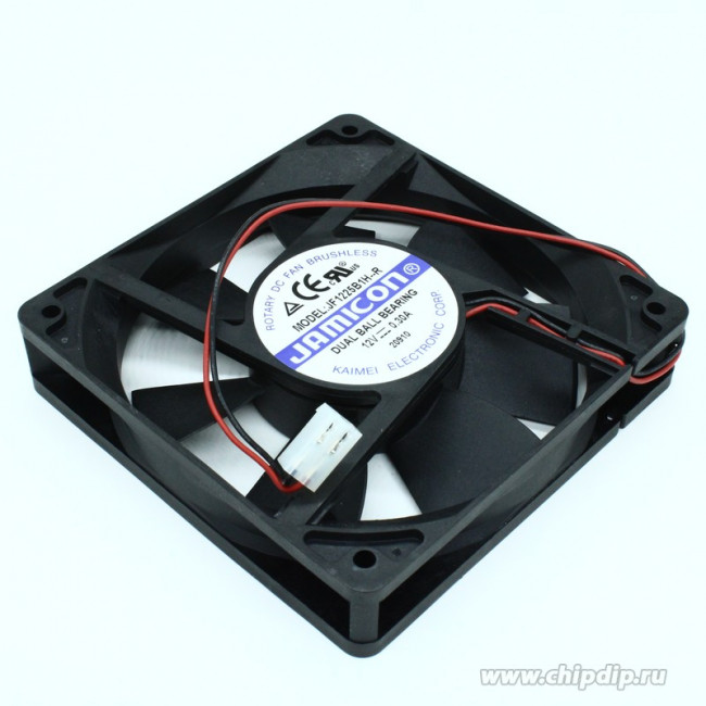 Вентилятор Jamicon JF1225B1H-R 120x25 12v 0.3a 2pin Вентилятор Jamicon JF1225B1H-R 120x25 12v 0.3a 2pin