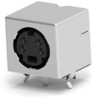 5749181-1, Circular DIN Connectors 4P R/A W/ HOLDDOWN 5749181-1, Circular DIN Connectors 4P R/A W/ HOLDDOWN