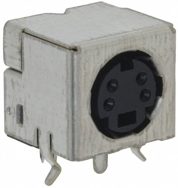 5749181-1, Circular DIN Connectors 4P R/A W/ HOLDDOWN 5749181-1, Circular DIN Connectors 4P R/A W/ HOLDDOWN