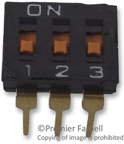 A6T-3101, Переключатель: DIP-SWITCH, Кол-во секций: 3, ON-OFF, 0,025A/24ВDC A6T-3101, Переключатель: DIP-SWITCH, Кол-во секций: 3, ON-OFF, 0,025A/24ВDC