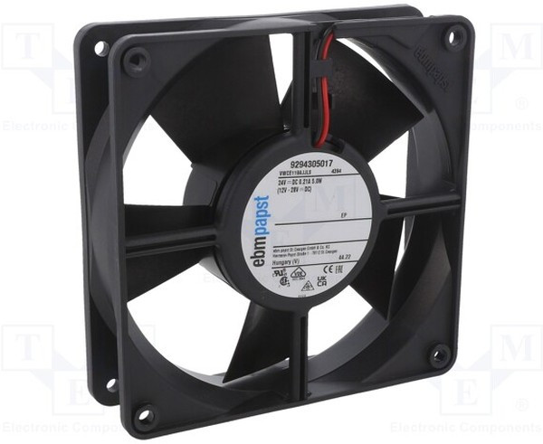 Вентилятор Ebmpapst 4394 24V DC 210mA 5.0W 2pin 120x32 Вентилятор Ebmpapst 4394 24V DC 210mA 5.0W 2pin 120x32