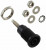 BU-31607-0, Black Female Banana Socket, 4 mm Connector, Stud Termination, 35A, 1000V, Nickel Plating