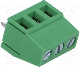 DG128-5.0-03P-14, Клеммник 3-контактный, 5мм, прямой