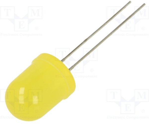 LL-1003UYD2D-Y2-1A, LED; 10mm; yellow; 120?210mcd; 60°; Front: convex; 1.6?2.6V