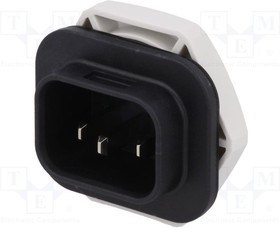 4312.0001, Разъем: питания AC, коннекторы 6,3x0,8мм, "папа", 4761, 10А, PIN: 3