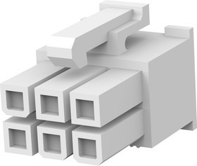 1586019-6, Корпус разъема, Гнездо, 6 вывод(-ов), 4.2 мм, AMP Rectangular Power Contacts 1586019-6, Корпус разъема, Гнездо, 6 вывод(-ов), 4.2 мм, AMP Rectangular Power Contacts