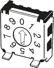 A6KS-V164RF, Кодирующий переключатель, Пол: 16, SMD, Нагр.DC @R: 0,025A/24ВDC