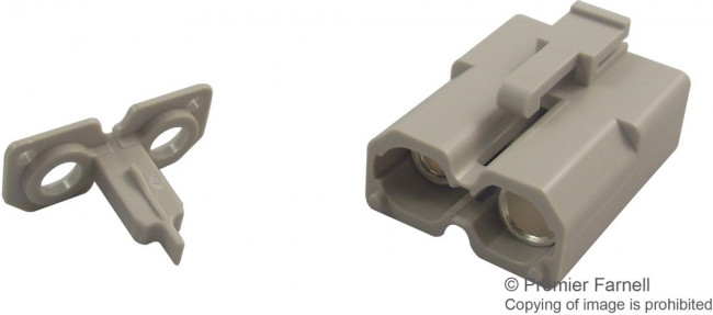 10-638974-000, Прямоугольный разъем питания, 2 контакт(-ов), Серия Amphe-PD, Монтаж на Кабель, Обжим, 13 мм