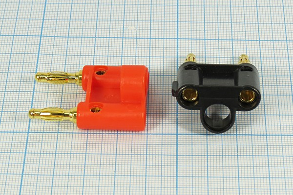 Штекер BANANAx2-гнездо BANANAx2-гнездо x2 d.\Au\QZ10-0017G; №1274 R штек BANANAx2-гн BANANAx2-гнx2 d.\\\\\\Au\QZ10-0017G