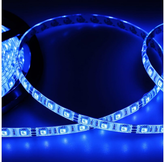 Светодиодная лента LED силикон 5м, 12В, 10 мм, IP65, SMD 5050, 60 LED/m, свет синий 141-493 Светодиодная лента LED силикон 5м, 12В, 10 мм, IP65, SMD 5050, 60 LED/m, свет синий 141-493