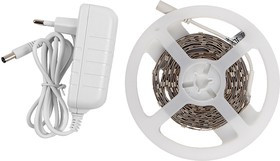 General Лента Светодиодная 5 метров с адаптером 7,2Вт 12В SMD5050 10мм 150 диодов 12 Лм/чип IP20 6500К Холодный белый свет 502022 GLS-5050-3