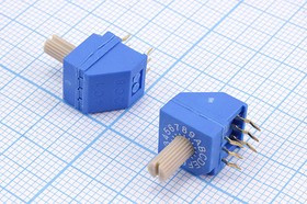 DIP переключатель на 16позициий, шаг 2.54мм, угловой; №15792 ПDIP-16\ 6P2,54\0-9/A-F 16поз\h7/угл\QRRZ31607\