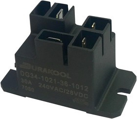 DG34-1021-36-1012-F, AUTOMOTIVE RELAY, SPST-NO, 12VDC, 30A