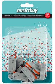 Строительно-монтажная клемма с рычажками проходная 1 полюс, 10 шт. (SBE-ptcwcc-1-rp)