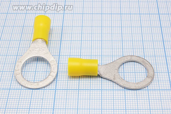 Клемма"O" d12.0мм, под провод 4.0-6.0мм2 желтая; №2464 Y клемма"O" d12,0\1,0\S4,0~ 6,0\\\жел\VR5-12\