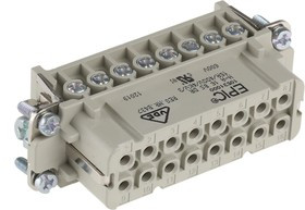 10531000, Heavy Duty Power Connector Insert, 14A, Female, H-A Series, 16 Contacts