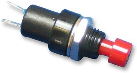 R13-509A-05-BR, Кнопочный переключатель, Серия R13, 7 мм, SPST-NO, Выкл.-(Вкл.), Круглый, Красный