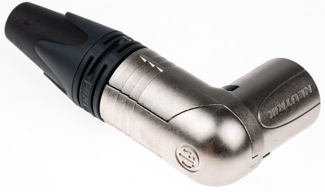 NTR-NC3MRX, Вилка, XLR, "папа", PIN: 3, угловой 90°, поворотные, на провод, 16А