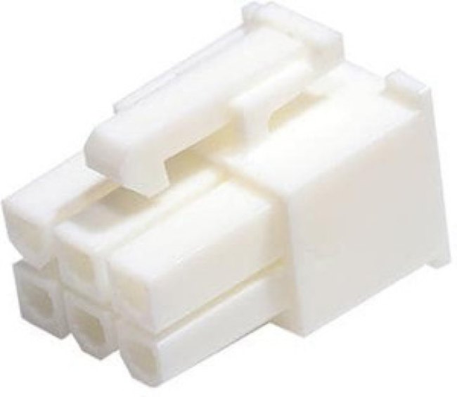 0039012065, Conn Housing RCP 6 POS 4.2mm Crimp ST Cable Mount Natural Mini-Fit Jr™ Bag