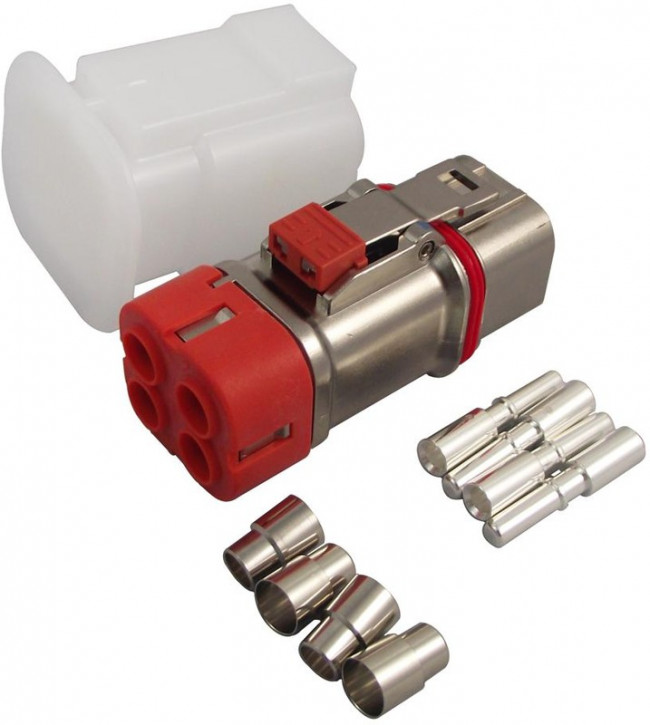 PL184X-41-6, Heavy Duty Power Connectors 4.0MM 4 WAY PLG STRT FOR 6MM2