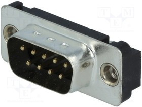 DE09-PA-M2, Разъем D-Sub; PIN: 9; гнездо; "папа"; прямой; THT