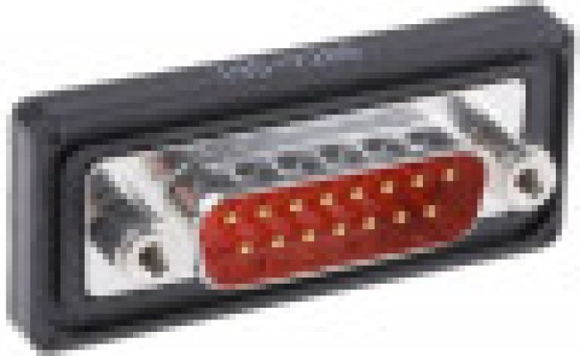 FWDF15P / 1731100022, FWD 15 Way Panel Mount D-sub Connector Plug