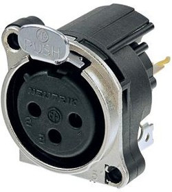 NC3FBV1, XLR Connectors 3C FEMALE PBC