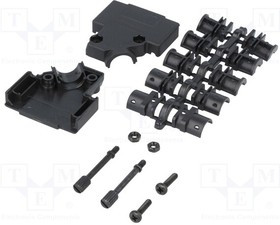 D45PPK15-BK-K, Корпус: для разъемов D-Sub, D-Sub 15pin, D-Sub HD 26pin, UNC4-40