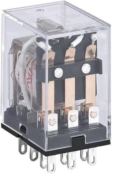 JZX-22F(D) 12VDC 3Z, Реле промежуточное 3 переключ. 12VDC, 5A/220VAC 3PDT