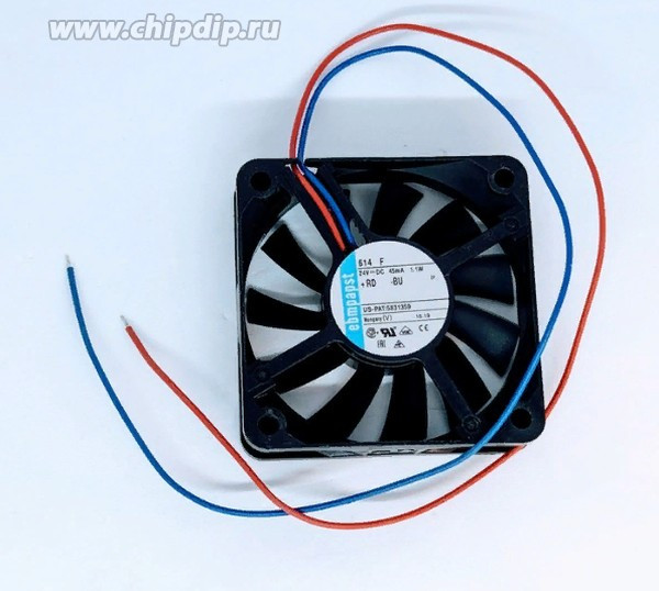 614 F/2, 600 F Series Axial Fan, 24 V dc, DC Operation, 29m³/h, 1.1W, 45mA Max, IP20, 60 x 60 x 15mm